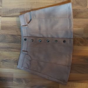 Faux suede skirt